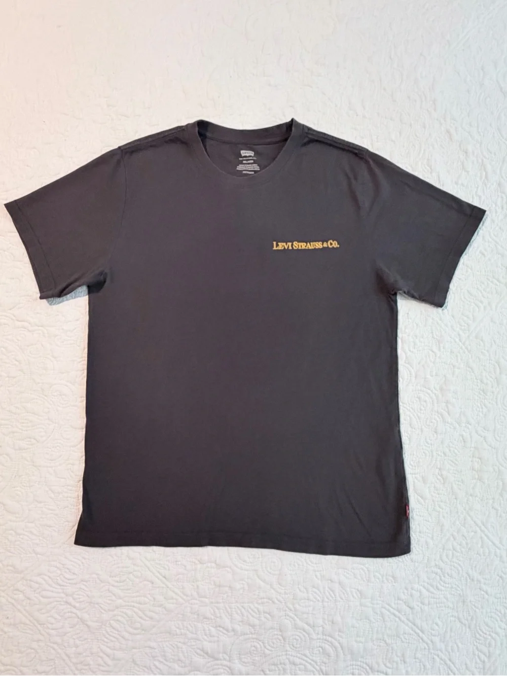 Levi’s Two Horse Brand Tee | Grey | Size XS | Relaxed Fit Graphic